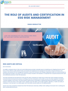 Role of audits and certification in ESG risk management