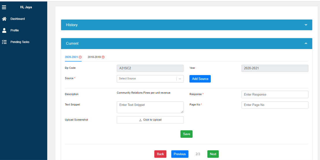 ESG Technology Solutions Dashboard